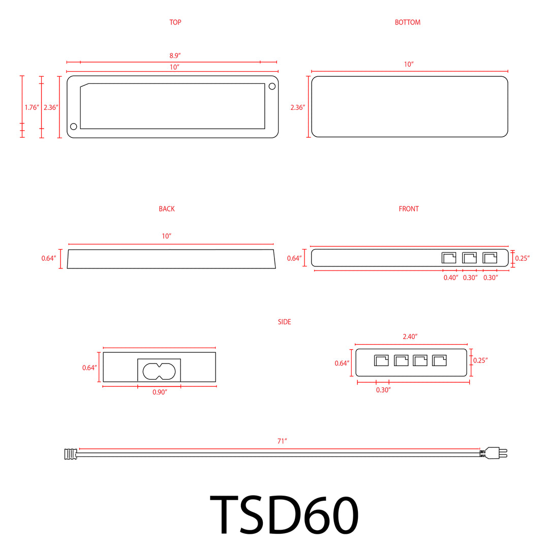 Outdoor Landscape Lighting LED 12V Low Voltage TSDC60 – Heavy Duty 12V DC 60W Low Voltage Transformer for LED Modules