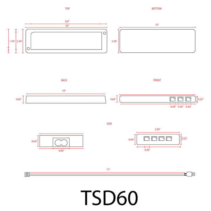 Outdoor Landscape Lighting LED 12V Low Voltage TSDC60 – Heavy Duty 12V DC 60W Low Voltage Transformer for LED Modules