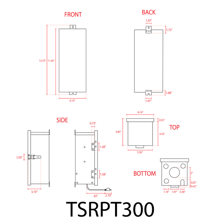 Outdoor Landscape Lighting LED 12V Low Voltage TSRPT300 300W Multi Tap Low Voltage Transformer with Photocell and Manual Dial Timer IP65 Waterproof