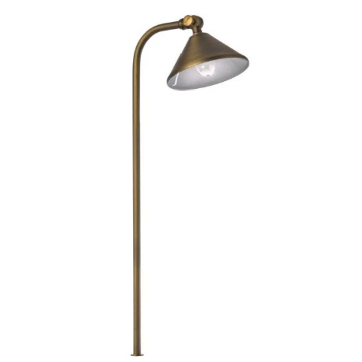 Outdoor Landscape Lighting LED 12V Low Voltage BPLP07 Tulay Bell Brass Path Light Low Voltage Landscape Lighting Antique Brass