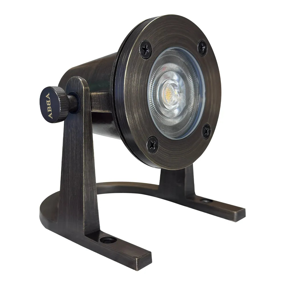 Outdoor Landscape Lighting LED 12V Low Voltage ULB01 Cast Brass Underwater Pond Light | 12V Low Voltage Landscape Light Lamp Ready MR16 Socket