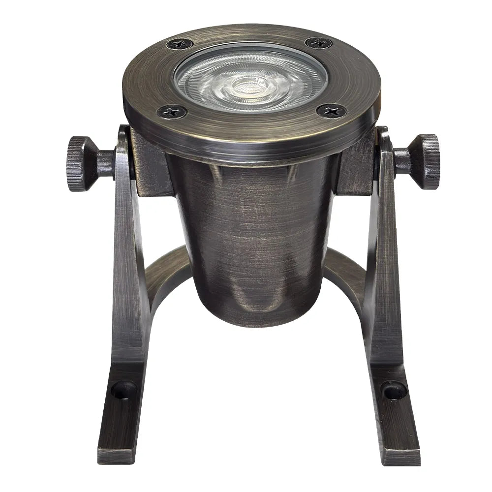 Outdoor Landscape Lighting LED 12V Low Voltage ULB01 Cast Brass Underwater Pond Light | 12V Low Voltage Landscape Light Lamp Ready MR16 Socket