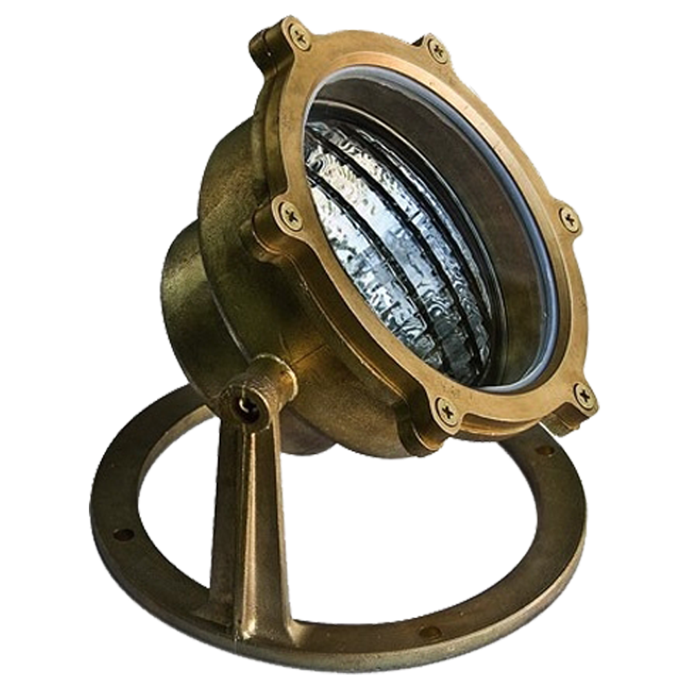 Outdoor Landscape Lighting LED 12V Low Voltage ULB02 Cast Brass Underwater Pond Light | 12V Low Voltage Landscape Light Lamp Ready PAR36 Socket
