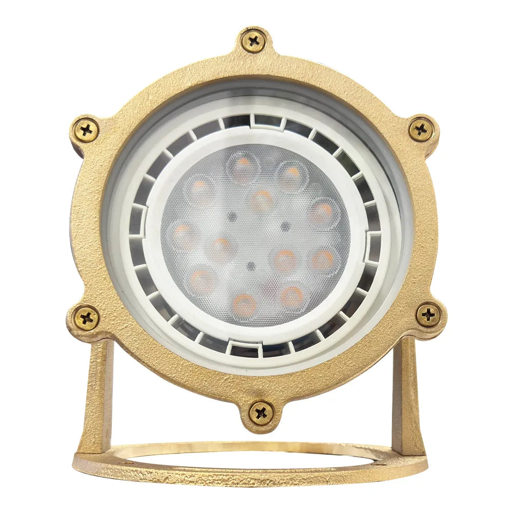 Outdoor Landscape Lighting LED 12V Low Voltage ULB02 4x/8x/12x Package Cast Brass LED 12V Low Voltage Underwater Pond Light IP68 Waterproof with PAR36 10W 160° 3000K Bulb