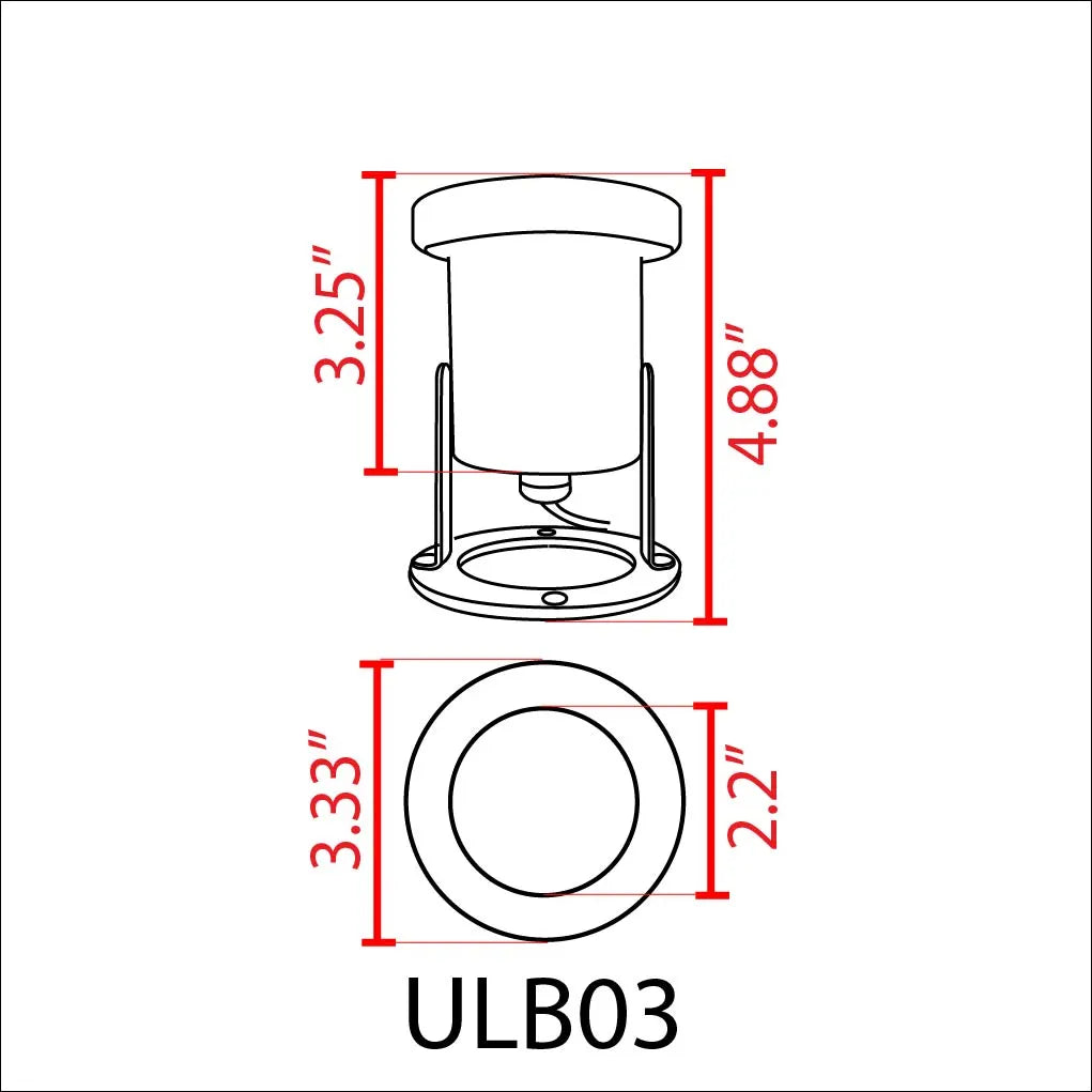 Outdoor Landscape Lighting LED 12V Low Voltage ULB03 4x/8x/12x Package Stainless Steel 12V Low Voltage Underwater Landscape LED Fountain Light Pond Lighting with MR16 5W 3000K Bulb