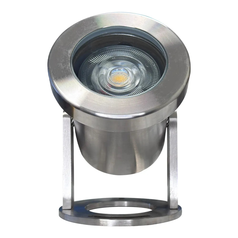 Outdoor Landscape Lighting LED 12V Low Voltage ULB03 4x/8x/12x Package Stainless Steel 12V Low Voltage Underwater Landscape LED Fountain Light Pond Lighting with MR16 5W 3000K Bulb