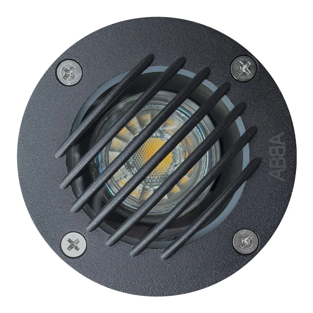 Outdoor Landscape Lighting LED 12V Low Voltage UNA06 4x/8x/12x Package Cast Aluminum 12V Low Voltage Round Grill LED In-ground Well Light IP65 Waterproof with MR16 5W 3000K Bulb