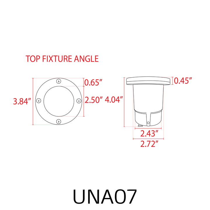 Outdoor Landscape Lighting LED 12V Low Voltage UNA07 4x/8x/12x Package Cast Aluminum 12V Low Voltage Round LED In-ground Well Light IP65 Waterproof with MR16 5W 3000K Bulb