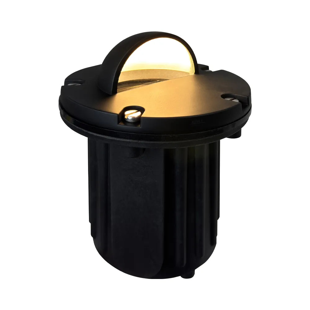 Outdoor Landscape Lighting LED 12V Low Voltage UNB02 4x/8x/12x Package Cast Brass 12V Low Voltage Half Moon Round LED In-ground Well Light IP65 Waterproof with MR16 5W 3000K Bulb