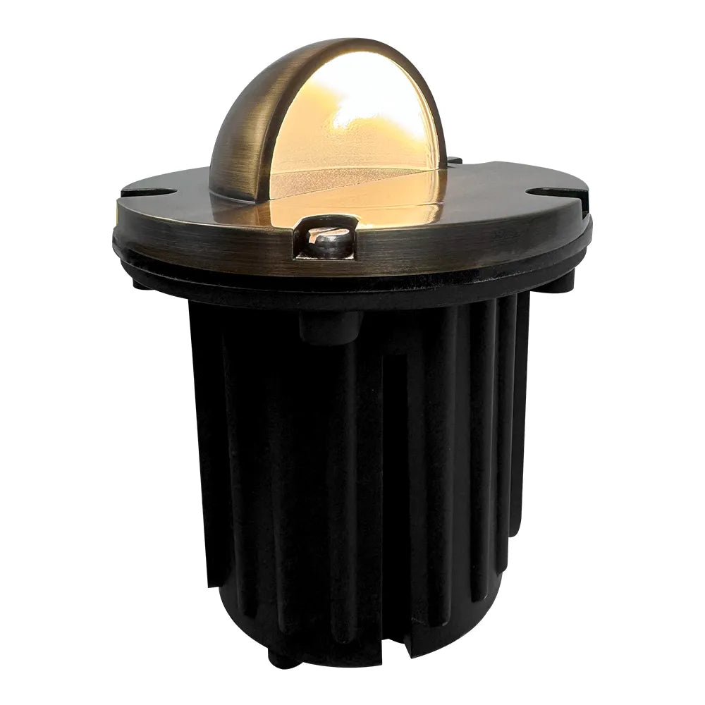 Outdoor Landscape Lighting LED 12V Low Voltage UNB02 Cast Brass In-Ground Well Light | 12V Low Voltage Landscape Light Lamp Ready MR16 Socket