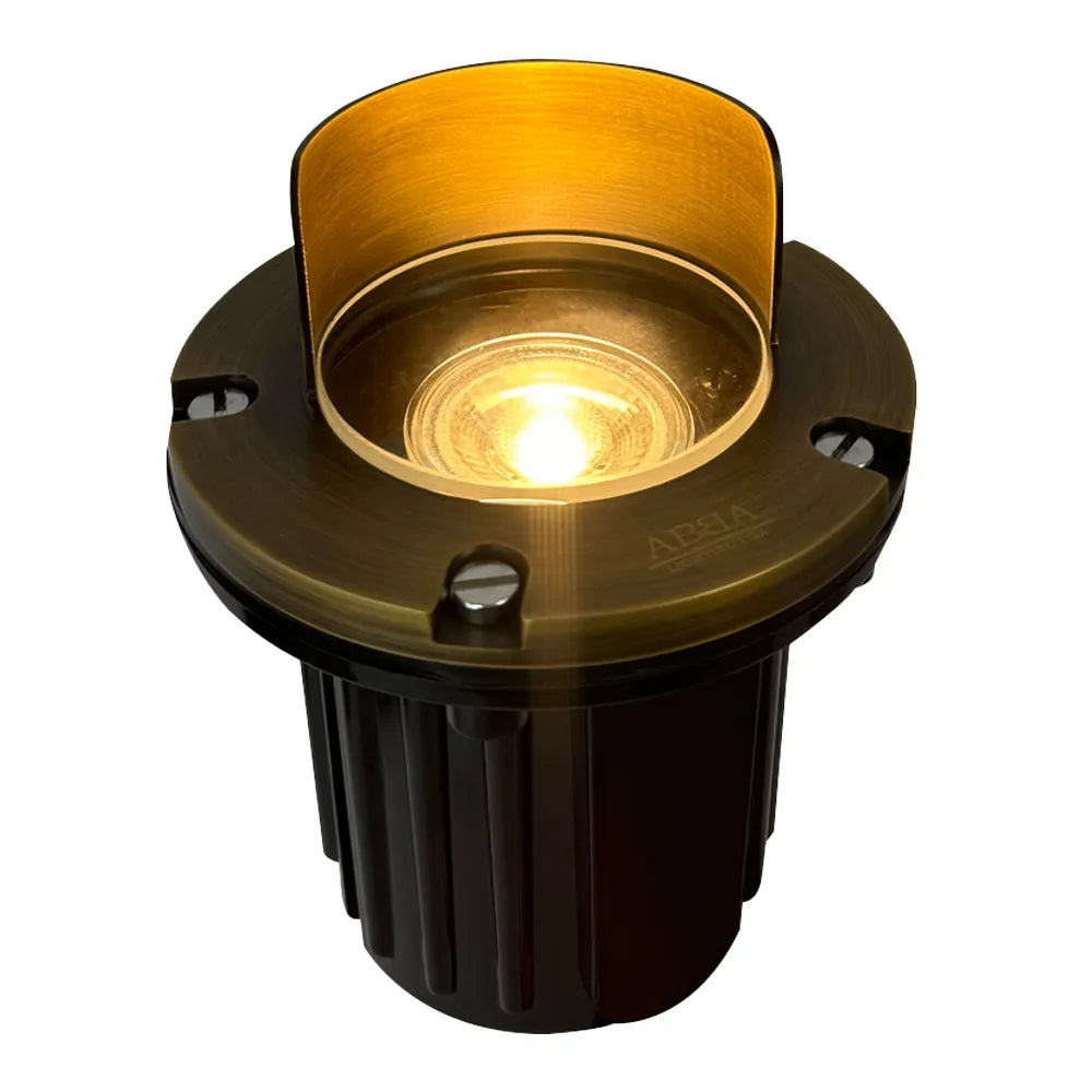 Outdoor Landscape Lighting LED 12V Low Voltage UNB03 Cast Brass In-Ground Well Light | 12V Low Voltage Landscape Light Lamp Ready MR16 Socket