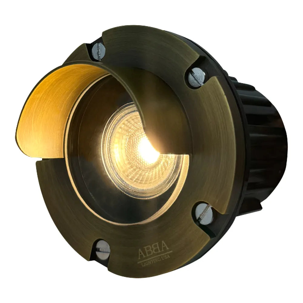 Outdoor Landscape Lighting LED 12V Low Voltage UNB03 Cast Brass In-Ground Well Light | 12V Low Voltage Landscape Light Lamp Ready MR16 Socket