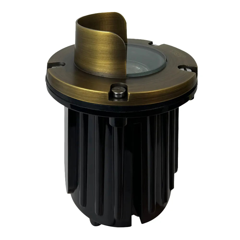 Outdoor Landscape Lighting LED 12V Low Voltage UNB03 Cast Brass In-Ground Well Light | 12V Low Voltage Landscape Light Lamp Ready MR16 Socket