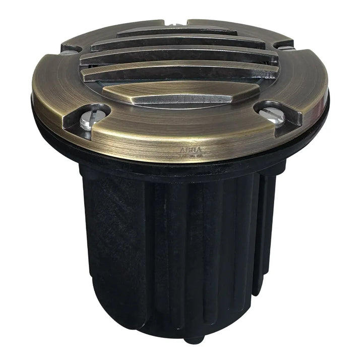 Outdoor Landscape Lighting LED 12V Low Voltage UNB06 Cast Brass In-Ground Well Light | 12V Low Voltage Landscape Light Lamp Ready MR16 Socket