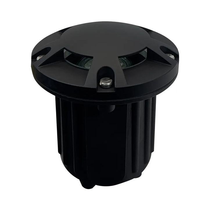Outdoor Landscape Lighting LED 12V Low Voltage UNB07 Cast Brass In-Ground Well Light | 12V Low Voltage Landscape Light Lamp Ready MR16 Socket Black Brass