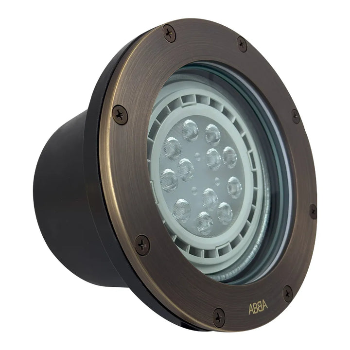 Outdoor Landscape Lighting LED 12V Low Voltage UNB08 4x/8x/12x Package Cast Brass 12V Low Voltage Commercial LED In-ground Well Light IP65 Waterproof with PAR36 10W 160° 3000K Light Bulb