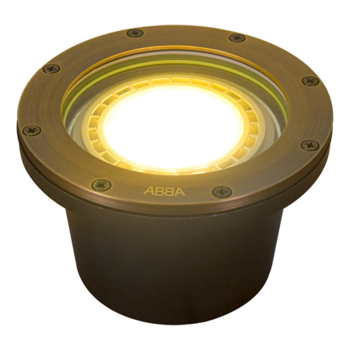 Outdoor Landscape Lighting LED 12V Low Voltage UNB08 4x/8x/12x Package Cast Brass 12V Low Voltage Commercial LED In-ground Well Light IP65 Waterproof with PAR36 10W 160° 3000K Light Bulb