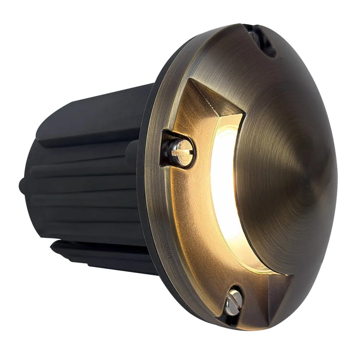 Outdoor Landscape Lighting LED 12V Low Voltage UNB09 Cast Brass In-Ground Well Light | 12V Low Voltage Landscape Light Lamp Ready MR16 Socket