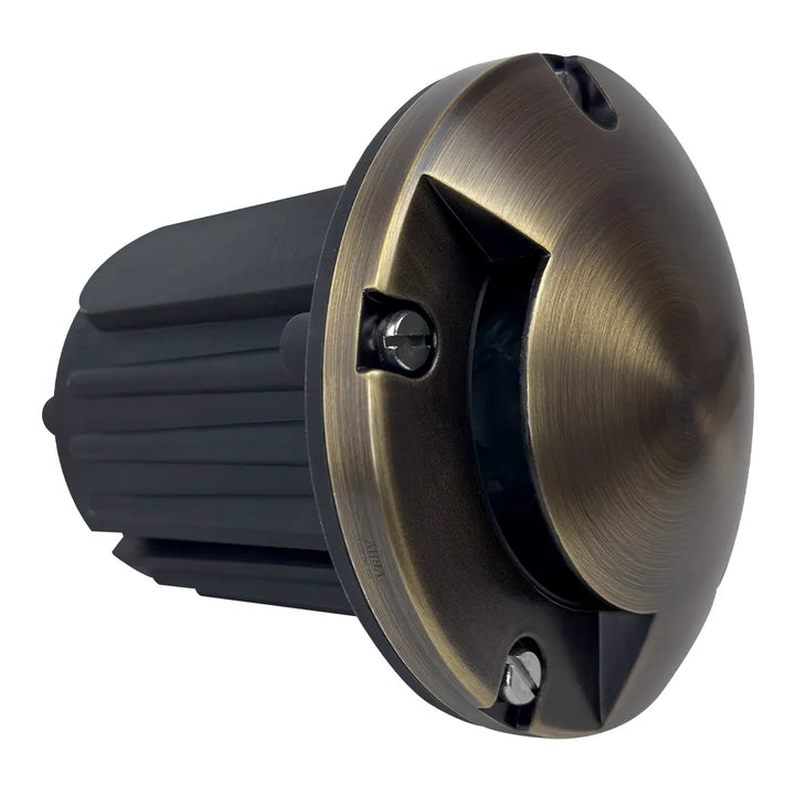 Outdoor Landscape Lighting LED 12V Low Voltage UNB09 Cast Brass In-Ground Well Light | 12V Low Voltage Landscape Light Lamp Ready MR16 Socket