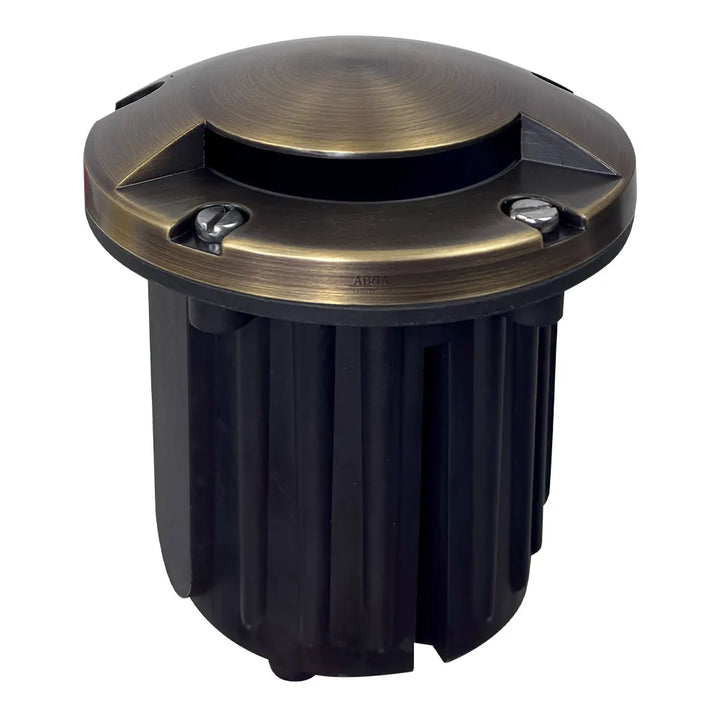 Outdoor Landscape Lighting LED 12V Low Voltage UNB09 4x/8x/12x Package Cast Brass Round Mono-Directional 12V Low Voltage LED In-ground Light with MR16 5W 3000K Bulb