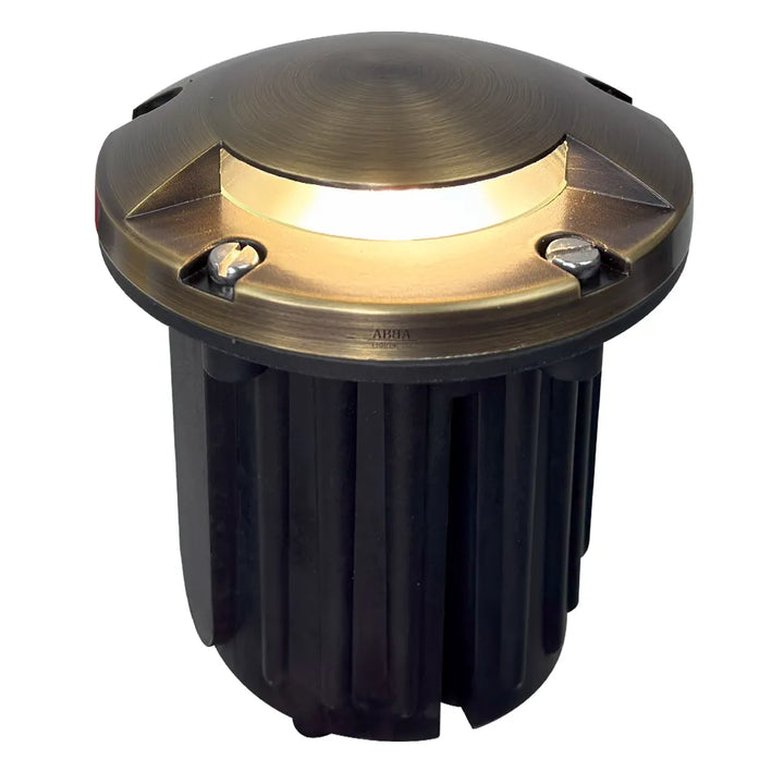 Outdoor Landscape Lighting LED 12V Low Voltage UNB09 Cast Brass In-Ground Well Light | 12V Low Voltage Landscape Light Lamp Ready MR16 Socket