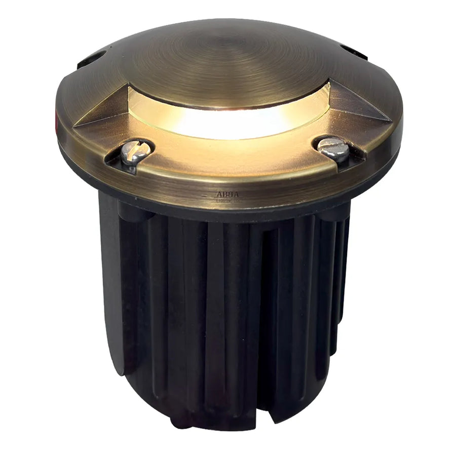 Outdoor Landscape Lighting LED 12V Low Voltage UNB09 Cast Brass In-Ground Well Light | 12V Low Voltage Landscape Light Lamp Ready MR16 Socket