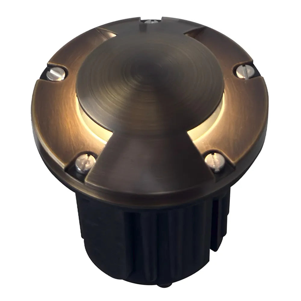Outdoor Landscape Lighting LED 12V Low Voltage UNB10 Cast Brass In-Ground Well Light | 12V Low Voltage Landscape Light Lamp Ready MR16 Socket