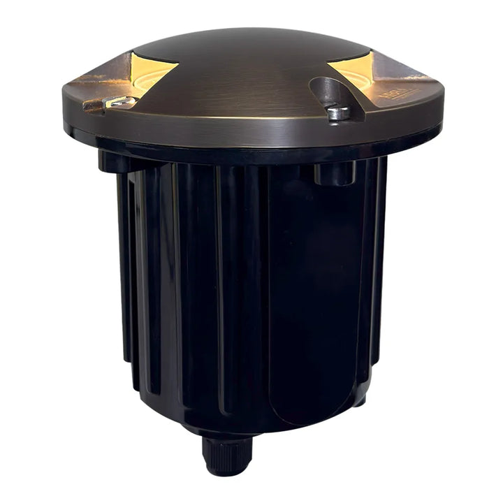 Outdoor Landscape Lighting LED 12V Low Voltage UNB11 Cast Brass In-Ground Well Light | 12V Low Voltage Landscape Light Lamp Ready MR16 Socket