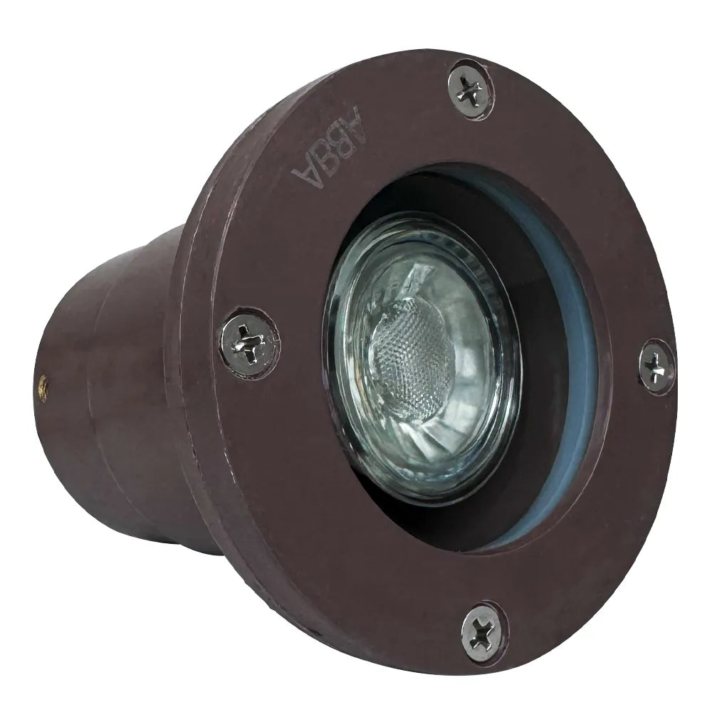 Outdoor Landscape Lighting LED 12V Low Voltage UNF07 Fiber Glass 12V Low Voltage Round LED In-ground Well Light IP65 Waterproof Lamp Ready MR16 Socket