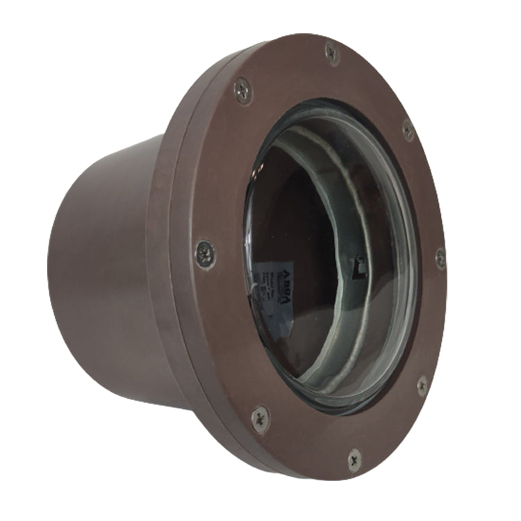 Outdoor Landscape Lighting LED 12V Low Voltage UNF08 Fiber Glass 12V Low Voltage Commercial LED In-ground Well Light IP65 Waterproof Lamp Ready PAR36 Socket Brown