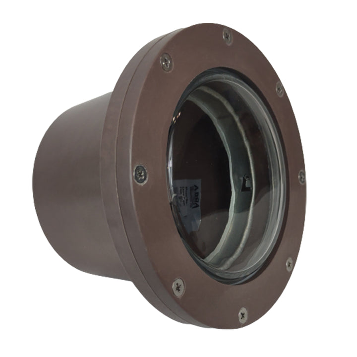 Outdoor Landscape Lighting LED 12V Low Voltage UNF08 Fiber Glass 12V Low Voltage Commercial LED In-ground Well Light IP65 Waterproof Lamp Ready PAR36 Socket Brown
