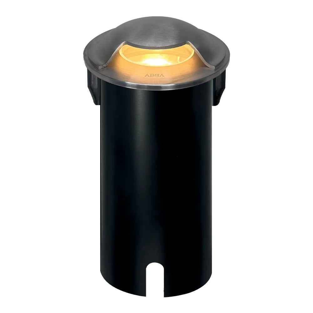 Outdoor Landscape Lighting LED 12V Low Voltage UNS03 Stainless Steel Mono Directional One Slit In-Ground 12V Low Voltage LED In Ground Landscape Lighting Lamp Ready MR16 Socket