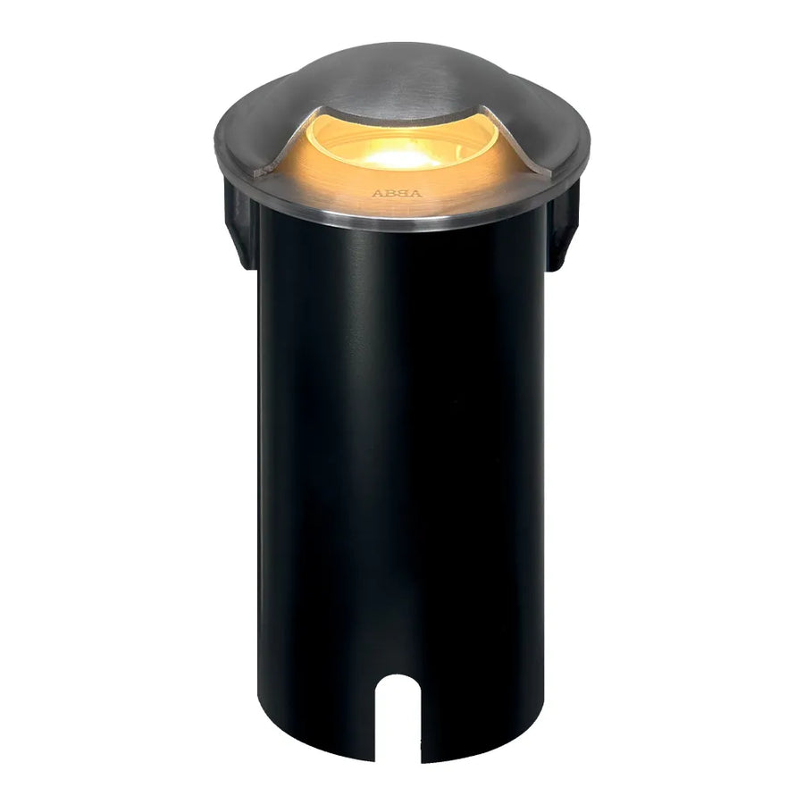 Outdoor Landscape Lighting LED 12V Low Voltage UNS03 Stainless Steel Mono Directional One Slit In-Ground 12V Low Voltage LED In Ground Landscape Lighting Lamp Ready MR16 Socket