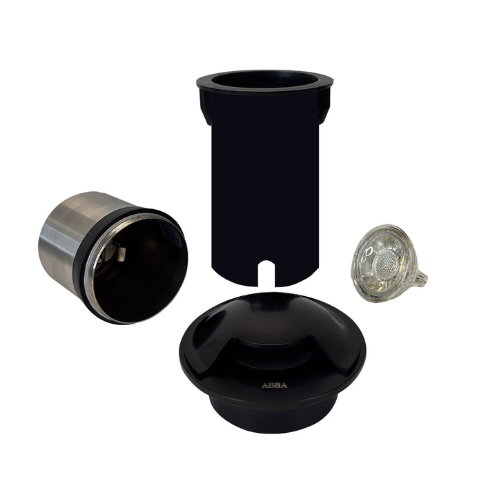Outdoor Landscape Lighting LED 12V Low Voltage UNS03 Stainless Steel Mono Directional One Slit In-Ground 12V Low Voltage LED In Ground Landscape Lighting Lamp Ready MR16 Socket