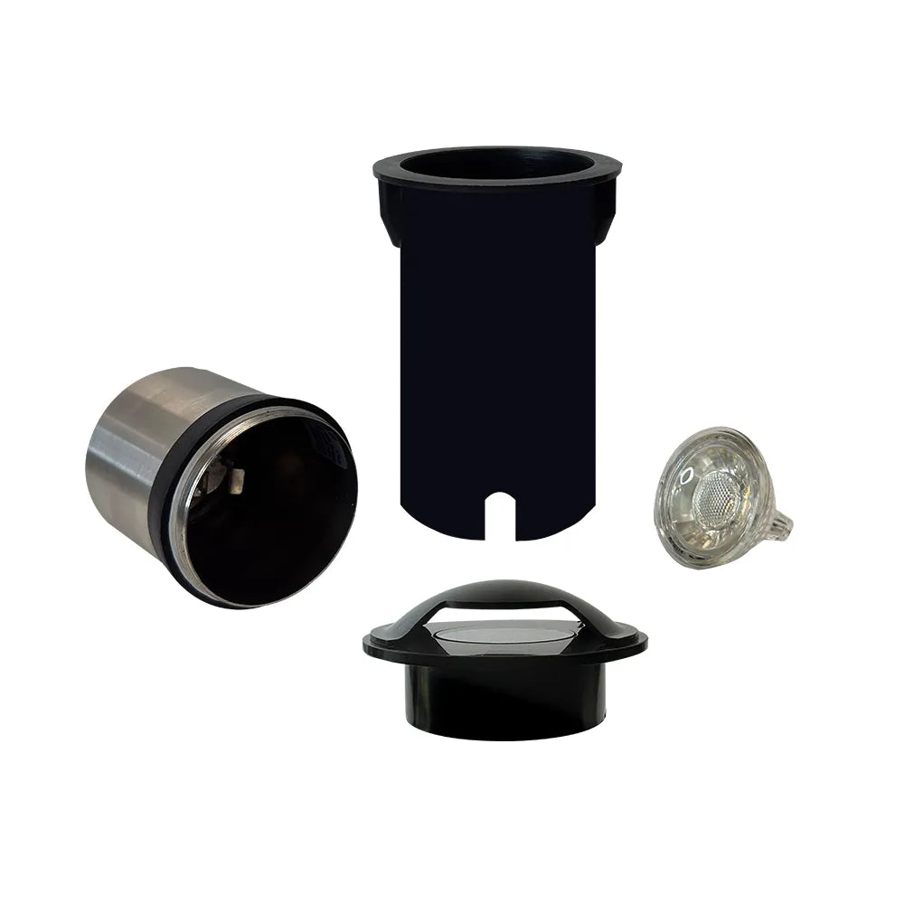 Outdoor Landscape Lighting LED 12V Low Voltage UNS04 Stainless Steel Bi Directional Two Slit In-Ground 12V Low Voltage LED In Ground Landscape Lighting Lamp Ready MR16 Socket