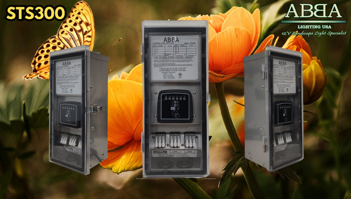 Outdoor Landscape Lighting LED 12V Low Voltage STSA300 AC 300W Stainless Steel Low Voltage Transformer, 12V/15V, Digital Timer & Photocell, IP65 Waterproof
