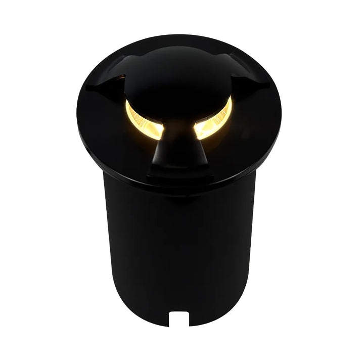 Outdoor Landscape Lighting LED 12V Low Voltage UNS05 Stainless Steel Tri Directional Three Slit In-Ground 12V Low Voltage LED In Ground Landscape Lighting Lamp Ready MR16 Socket Black