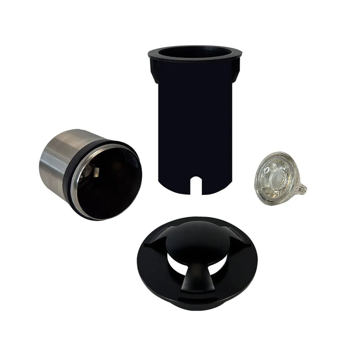 Outdoor Landscape Lighting LED 12V Low Voltage UNS05 Stainless Steel Tri Directional Three Slit In-Ground 12V Low Voltage LED In Ground Landscape Lighting Lamp Ready MR16 Socket