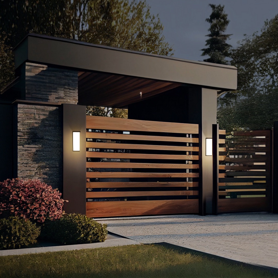 Outdoor Landscape Lighting LED 12V Low Voltage LED Wall Sconce Light 3CCT Selectable 3000K/4000K/5000K Integrated LED 3 Watts Selectable 12W/14W/16W Line Voltage 120V-277V AC IP66 Waterproof
