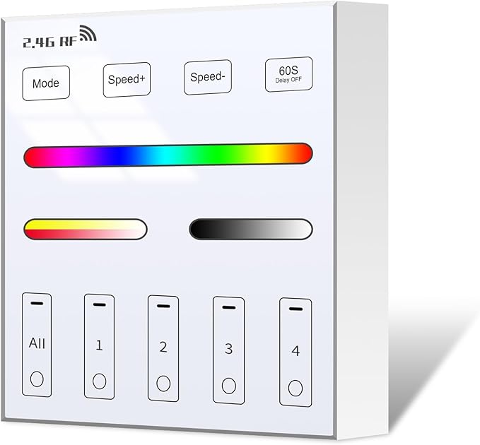 Outdoor Landscape Lighting LED 12V Low Voltage WB5 LED Strip Light 5 in 1 Tuya Controller Compatible with Alexa and Google Assistant, for Dimming CCT RGB RGBW RGBCCT WR01RF RGB RGBW Remote (+$49.99)