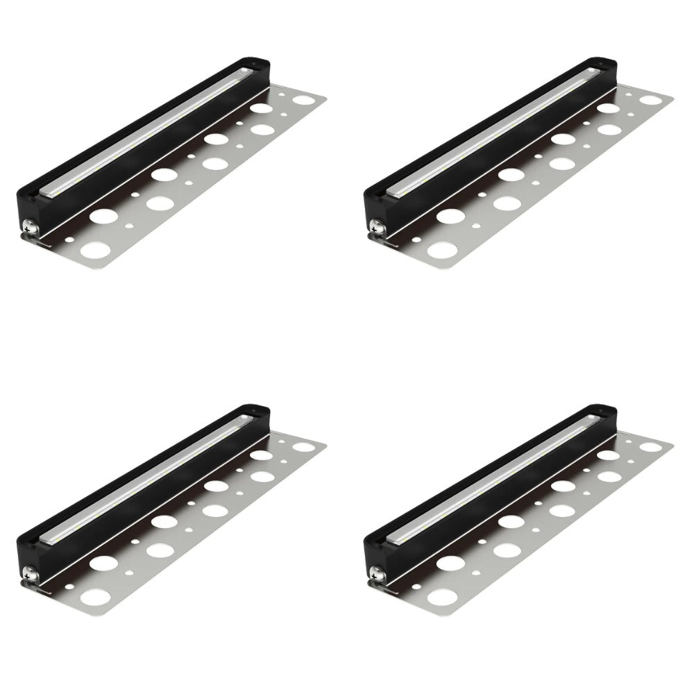 Outdoor Landscape Lighting LED 12V Low Voltage STB25 4x/8x/12x 7W 5CCT Heavy Duty Cast Aluminum Fixture with Stainless Steel Bracket LED 12V Low Voltage Landscape Lighting 4 Pack