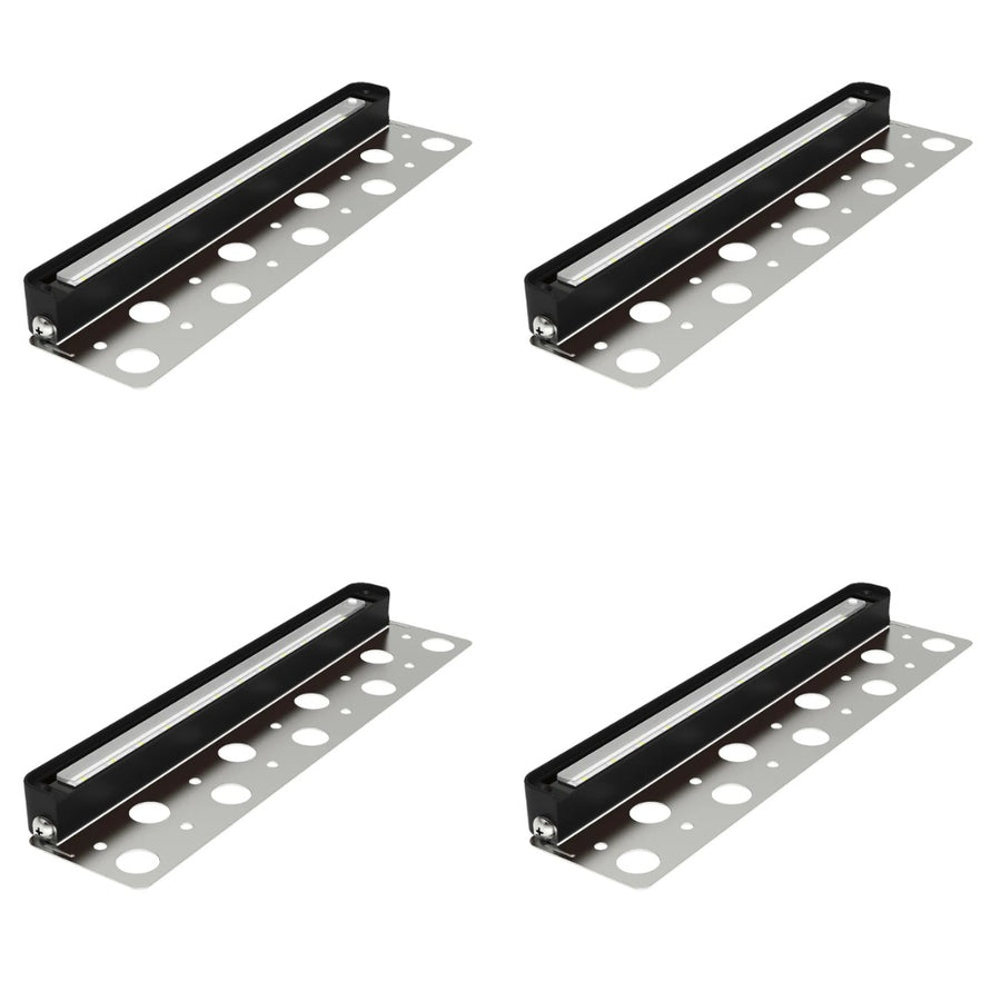 Outdoor Landscape Lighting LED 12V Low Voltage STB25 4x/8x/12x 7W 5CCT Heavy Duty Cast Aluminum Fixture with Stainless Steel Bracket LED 12V Low Voltage Landscape Lighting 4 Pack
