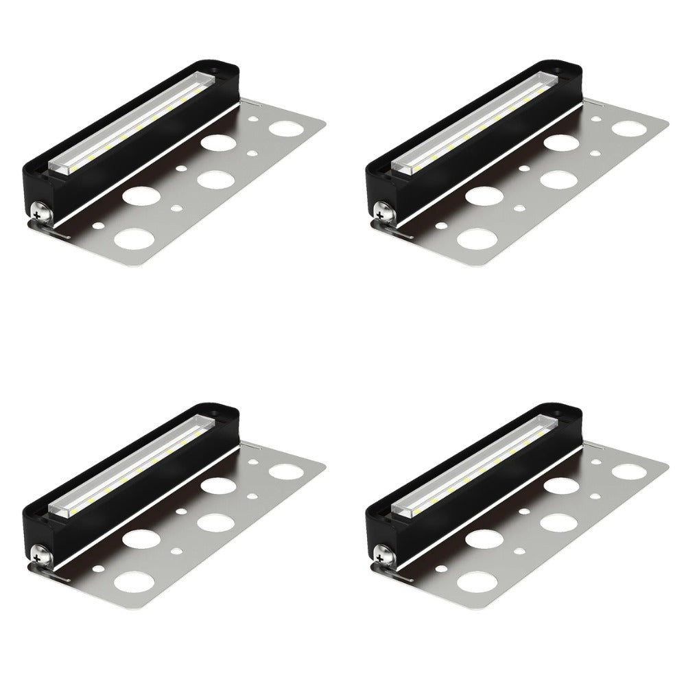Outdoor Landscape Lighting LED 12V Low Voltage STB24 4x/8x/12x 4.5W 5CCT Heavy Duty Cast Aluminum 7" Hardscape Light with Stainless Steel Bracket 12V-24V Low Voltage Landscape Lighting 4 Pack