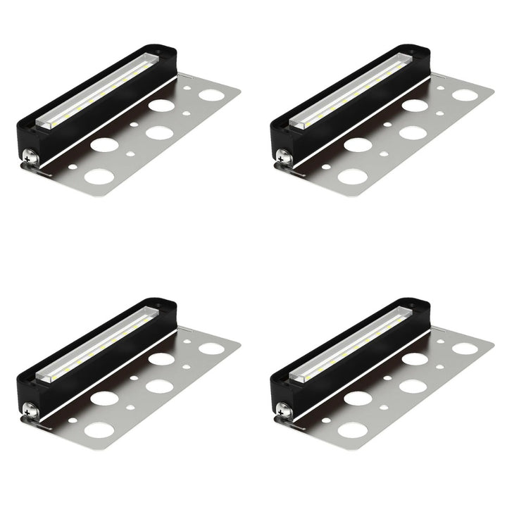 Outdoor Landscape Lighting LED 12V Low Voltage STB24 4x/8x/12x 4.5W 5CCT Heavy Duty Cast Aluminum 7" Hardscape Light with Stainless Steel Bracket 12V-24V Low Voltage Landscape Lighting 4 Pack