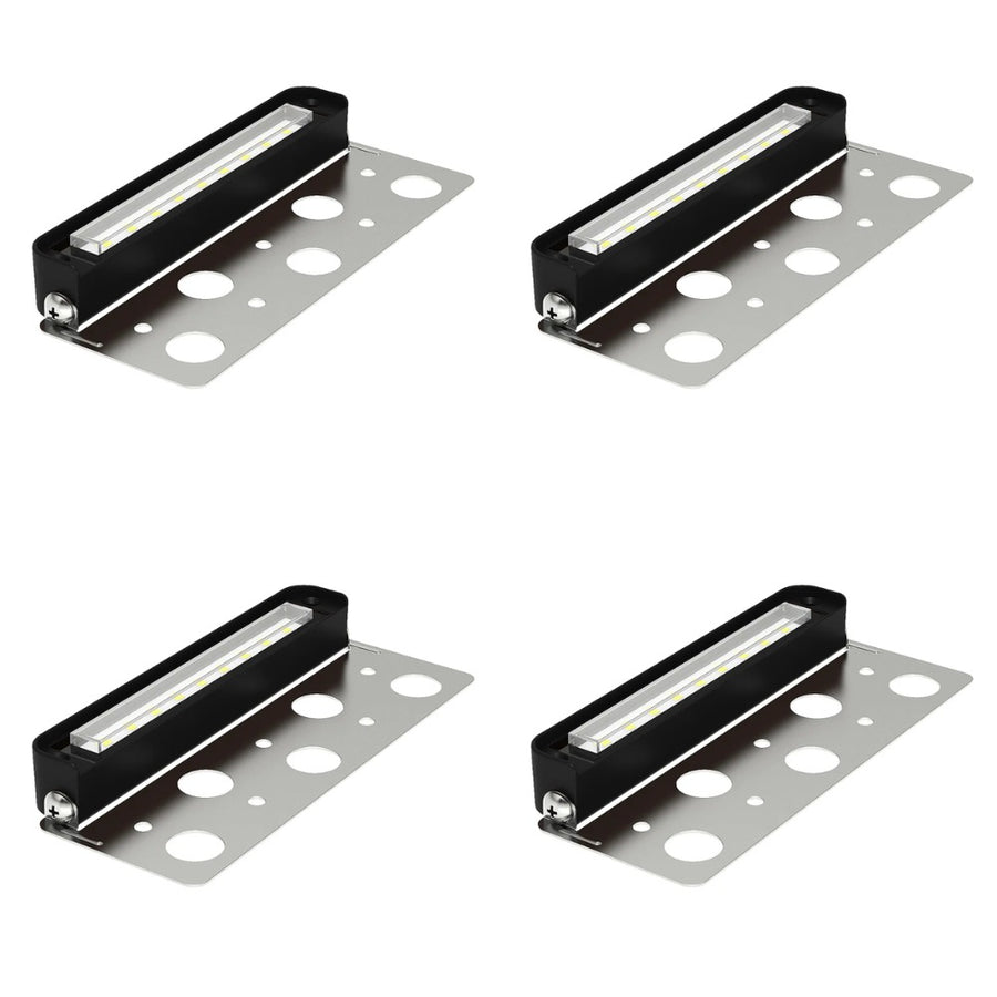 Outdoor Landscape Lighting LED 12V Low Voltage STB24 4x/8x/12x 4.5W 5CCT Heavy Duty Cast Aluminum 7" Hardscape Light with Stainless Steel Bracket 12V-24V Low Voltage Landscape Lighting 4 Pack