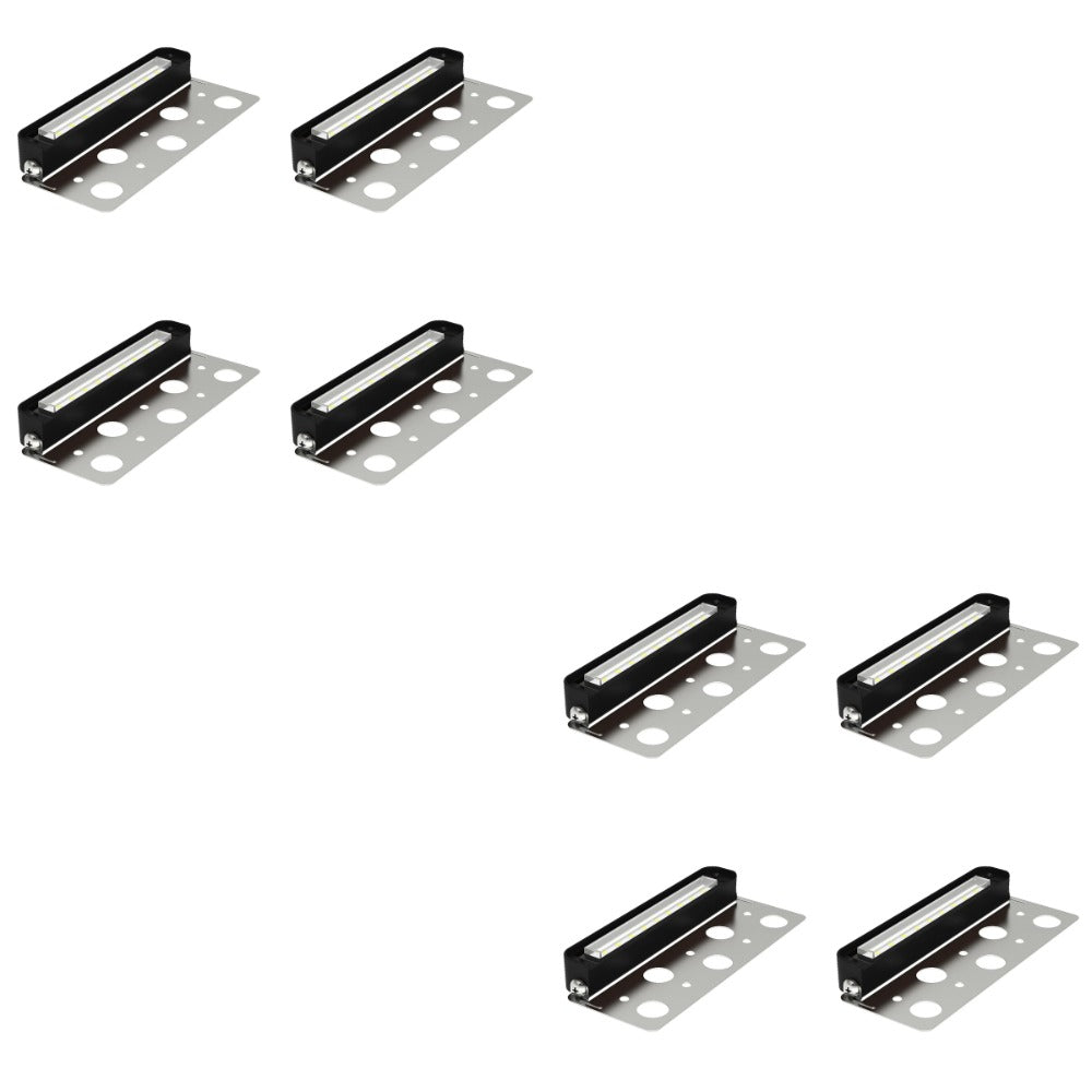Outdoor Landscape Lighting LED 12V Low Voltage STB24 4x/8x/12x 4.5W 5CCT Heavy Duty Cast Aluminum 7" Hardscape Light with Stainless Steel Bracket 12V-24V Low Voltage Landscape Lighting 8 Pack