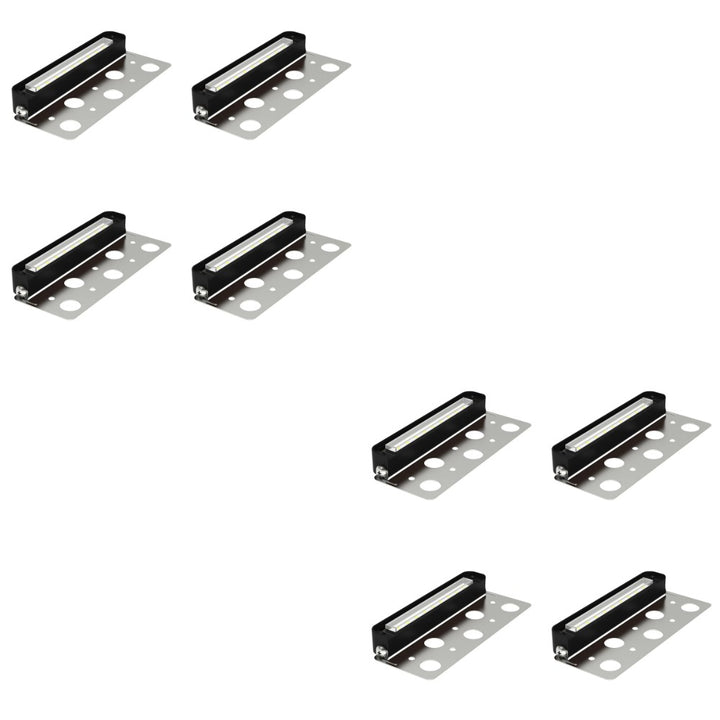 Outdoor Landscape Lighting LED 12V Low Voltage STB24 4x/8x/12x 4.5W 5CCT Heavy Duty Cast Aluminum 7" Hardscape Light with Stainless Steel Bracket 12V-24V Low Voltage Landscape Lighting 8 Pack