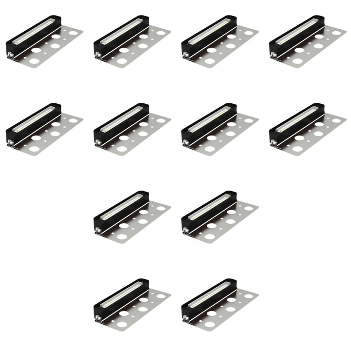 Outdoor Landscape Lighting LED 12V Low Voltage STB24 4x/8x/12x 4.5W 5CCT Heavy Duty Cast Aluminum 7" Hardscape Light with Stainless Steel Bracket 12V-24V Low Voltage Landscape Lighting 12 Pack