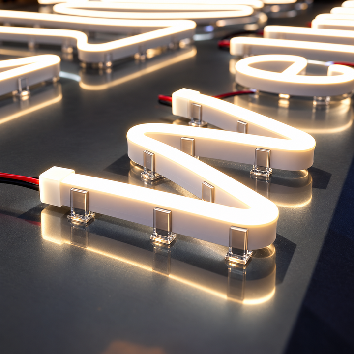 Outdoor Landscape Lighting LED 12V Low Voltage SLN05 Dotless Neon LED Strip Light 3000K/6000K DC24V IP65 Outdoor Rated Dimmable Low Voltage Silicone Strip Light with Mounting Clip, Screws, End Cap and Power Adapter