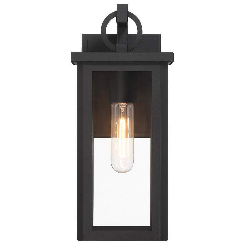 Outdoor Landscape Lighting LED 12V Low Voltage Boadie 1 Light Outdoor Sconce 5.5"x13" Stainless Steel and Glass Matte Black Finish 120V E26 LED Bulb Socket for Patio, Garden, Exterior Walls